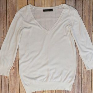 SALE! Limited Light Weight White 3/4 Sweater